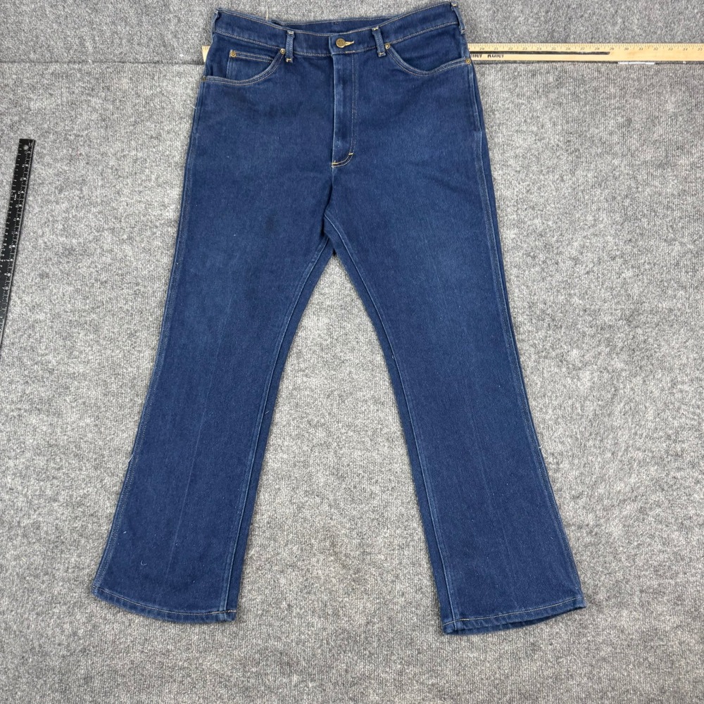 Lee Jeans Mens Size 38x32 Blue Dark Wash Straight Leg‎ Made in USA Denim Vintage